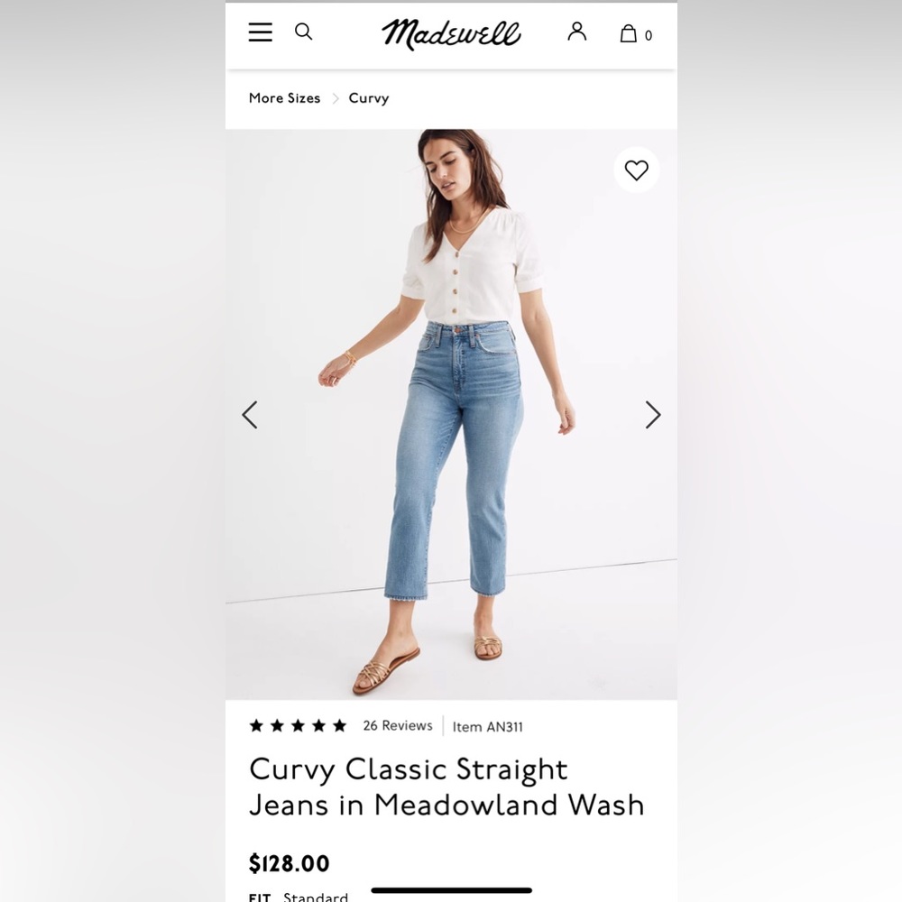 Madewell Curvy Straight Leg